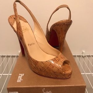 Christian Louboutin- No Prive 120 Cork Lucido